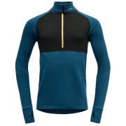 Herren-Rollkragenpullover Devold Expedition Man Zip Neck blau/schwarz Flood/Black