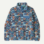 Damen-Sweatshirt Patagonia W's LW Synch Snap-T P/O blau Swallowtail Geo: Still Blue
