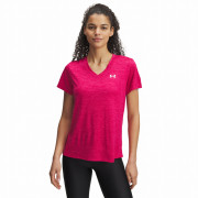 Damen-Funktionsshirt Under Armour Tech SSV - Twist rot Shaded Fuchsia / / White