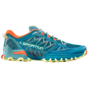 Damen Laufschuhe La Sportiva Bushido III Woman blau/rot Everglade/Zest
