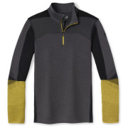 Herren-Funktionsshirt Smartwool Intraknit Merino 200 Colorblock 1/4 Zip grau/gelb ForgedIron
