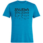 Herren-T-Shirt Salewa Puez Hybrid 2 Dry M S/S Tee blau BlueDanubeMelange