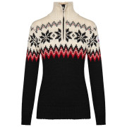 Damenpullover Dale of Norway Myking Fem Sweater schwarz Black Raspberry Offwhite