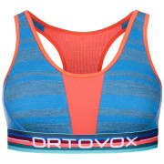 Sport-BH Ortovox 185 Rock'N'Wool Sport Top dunkelblau Skyblue