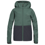 Kinder-Softshell-Jacke Hannah Wat Jr schwarz/grün dark forest/anthracite