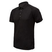 Herren-Funktionsshirt Sensor Merino Active Polo schwarz Black
