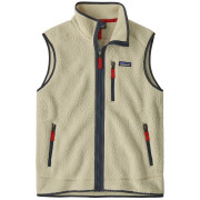 Herrenweste Patagonia Men's Retro Pile Fleece Vest beige Pelican w/Smolder Blue