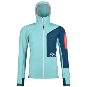 Damen-Sweatshirt Ortovox Berrino Hooded Jacket W blau ice waterfall