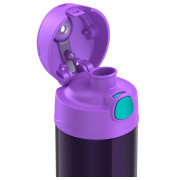 Trinkverschluss Thermos für eine Kinderthermoskanne mit Strohhalm lila