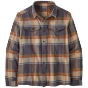 Herrenhemd Patagonia M's Fjord Flannel Shirt grau/braun Sunrise Ridge: Forge Grey