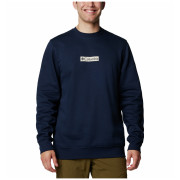 Herren-Sweatshirt Columbia Trek™ Crew dunkelblau/weiß Collegiate Navy, Puff Box Gem Logo