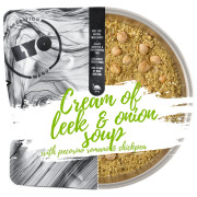 Trekkingnahrung Lyo food Cream of Leek & Onion Soup with Pecorino Romano and Chickpeas
