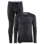 Herren-Funktionsset Craft Core Wool Merino grau Blackmelange