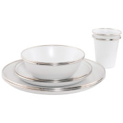 Geschirrset Outwell Delight 2 Person Dinner Set weiß