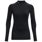 Damen-T-Shirt Under Armour Authentics Mockneck schwarz Black/White