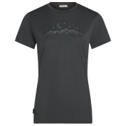 Damen-T-Shirt Icebreaker Women Merino 150 Tech Lite SS Tee Sparkling Stars dunkelgrau Obsidian