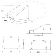 Zelterweiterung Outwell Fastlane 300 Annexe