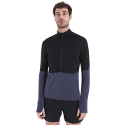 Herren Funktions-Sweatshirt Icebreaker M Mer 200 Realfleece Descender LS Half schwarz/grau Black/Graphite/Cb