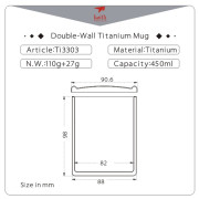 Thermotasse Keith Titanium Double-Wall Tit. Mug 450 ml