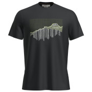 Herren-T-Shirt Icebreaker Men Merino 150 Tech Lite III SS Tee Pinnacle Grid schwarz Black