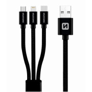 Lade- und Datenkabel Swissten TEXTILE 3in1