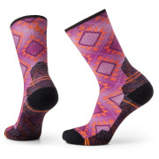 Damensocken Smartwool W Hike Light Cushion Southwest Tile Crew rosa/rot Meadow Mauve