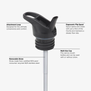 Kinder Thermoflasche Klean Kanteen Insulated Kid Classic Narrow 12oz (w/Flip Seal Sport Cap)