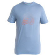 Herren-T-Shirt Icebreaker Men Merino 150 Tech Lite III SS Tee Van Camp hellblau Kyanite