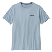 Herren-T-Shirt Patagonia Fitz Roy Icon Responsibili Tee hellblau Fleck Blue