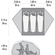 Ultraleichtes Zelt MSR FreeLite 3