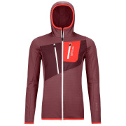 Damen-Sweatshirt Ortovox Fleece Grid Hoody W's 2023 rosa Mountain Rose