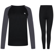 Damen-Funktionsunterwäsche Dare 2b W Exchange IV Baselayer Set schwarz/grau Black/Ebony