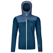 Damen-Sweatshirt Ortovox Fleece Plus Hoody W blau petrol blue