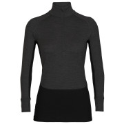 Damen Funktions-Sweatshirt Icebreaker ZoneKnit™ 260 LS Half Zip grau/schwarz jet heather/black/metro heather/cb