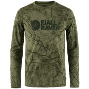 Herren-T-Shirt Fjällräven Värmland Wool LS M grün Green Camo