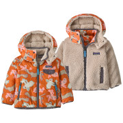 Kinderjacke Patagonia Baby Reversible Tribbles Hoody - BNLM orange/beige Bunny Life: Marigold