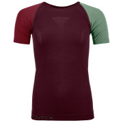 Damen-Funktionsshirt Ortovox 120 Comp Light Short Sleeve W rot DarkWine