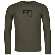Herren-T-Shirt Ortovox 150 Cool Mtn Silhouette Ls Men's dunkelgrün Dark Wild Herbs