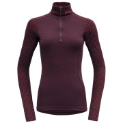 Damen-Funktionsshirt Devold Duo Active Merino 205 Z.Neck rot Port