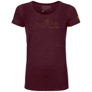 Damen-Funktionsshirt Ortovox W's 150 Cool Mountain Face TS weinfarbe Darkwineblend