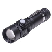 Aufladbare Taschenlampe Solight LED 400lm + cyclo schwarz black