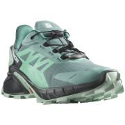 Damen Laufschuhe Salomon Supercross 4 GTX hellblau Dusty Turquoise / India Ink / Blue Haze