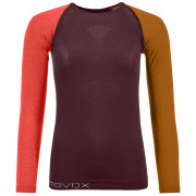 Damen-T-Shirt Ortovox 120 Comp Light Long Sleeve W weinfarbe winetasting