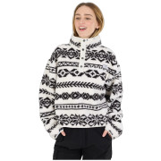 Damen-Sweatshirt Fundango Pacha Fleece Jacket weiß/schwarz inka