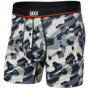 Boxershorts Saxx Non-Stop Stretch Cotton Boxer Brief Fly weiß/grau PopGrungeCamo/Graphite