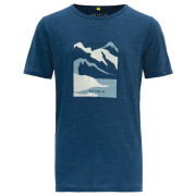 Kinder-Funktionsshirt Devold Molnes Merino Tee Jr blau/weiß SKYDIVER DARK