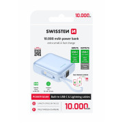 Powerbank Swissten Space 10000 mAh USB-C + Lightning blau modrá