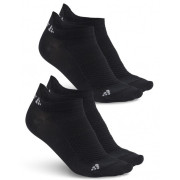 Socken Craft Shaftless 2-Pack schwarz Black