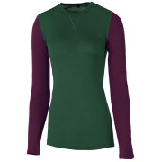 Damen-T-Shirt Warg Merino 165 Long grün/rot Green/Wine