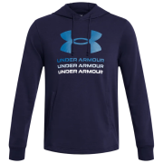 Herren-Sweatshirt Under Armour Rival Terry Graphic Hood blau